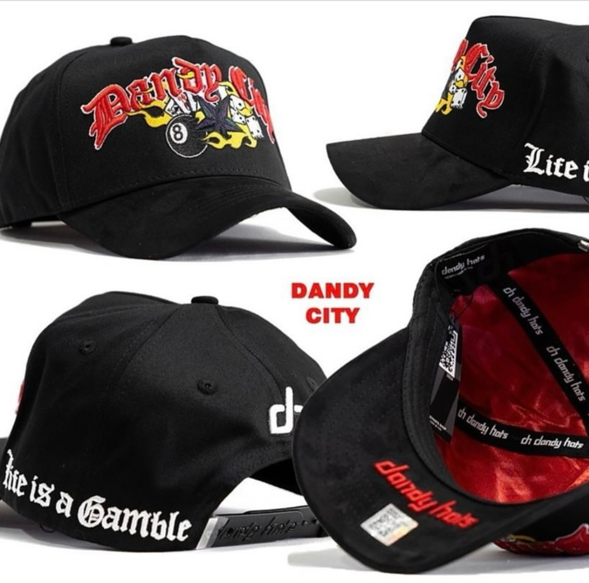 Aliexpress spot Dandy letras bordadas ajustables gorra de boca de pato borde curvo con taladro gorra de béisbol