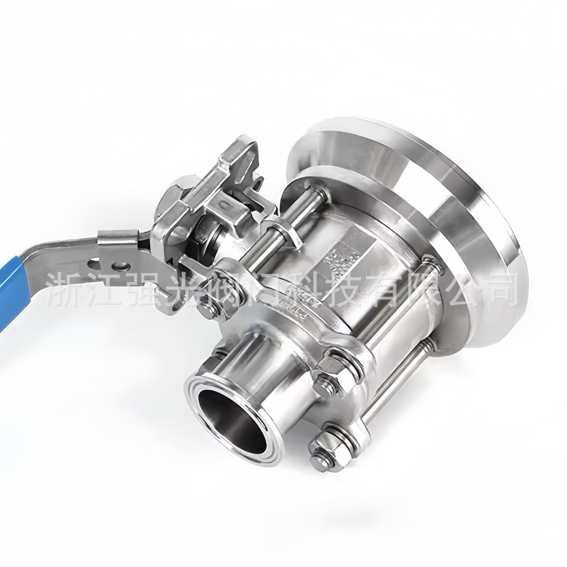 304/316L高洁净快装卡箍卫生级食品级不锈钢气动无滞留罐底球阀