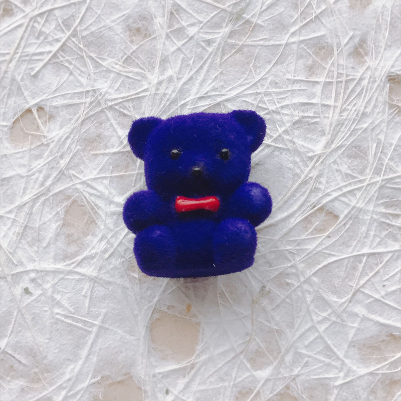 35g Weight Pendant Jewelry Making Type Charms Classification 10 PCS/Package Quantity Flocking Material Bear Pattern All Seasons Season Cute Style 10 PCS/Package Flocking Bear Pendant 9