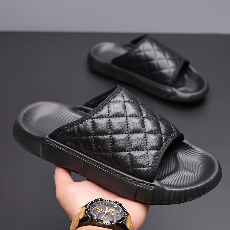 First Layer Sheepskin Summer New Men's Slippers Genuine Leather Fashionable Outer Wear Sandals Men's Beach Shoes Men's Shoes First Layer Sheepskin Summer New Men's Slippers Genuine Leather Fashionable Outer Wear Sandals Men's Beach Shoes Men's Shoes