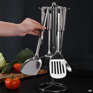 Kitchen Utensil Seven-Piece Set Spatula Cooking Spatula Stainless Steel 1mm Thickened Nine-Bead Kitchen Utensil Set Gift Mika