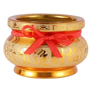 Ceramic sand gold incense burner household worship Guanyin God of wealth for incense burner large Heart Sutra incense burner 