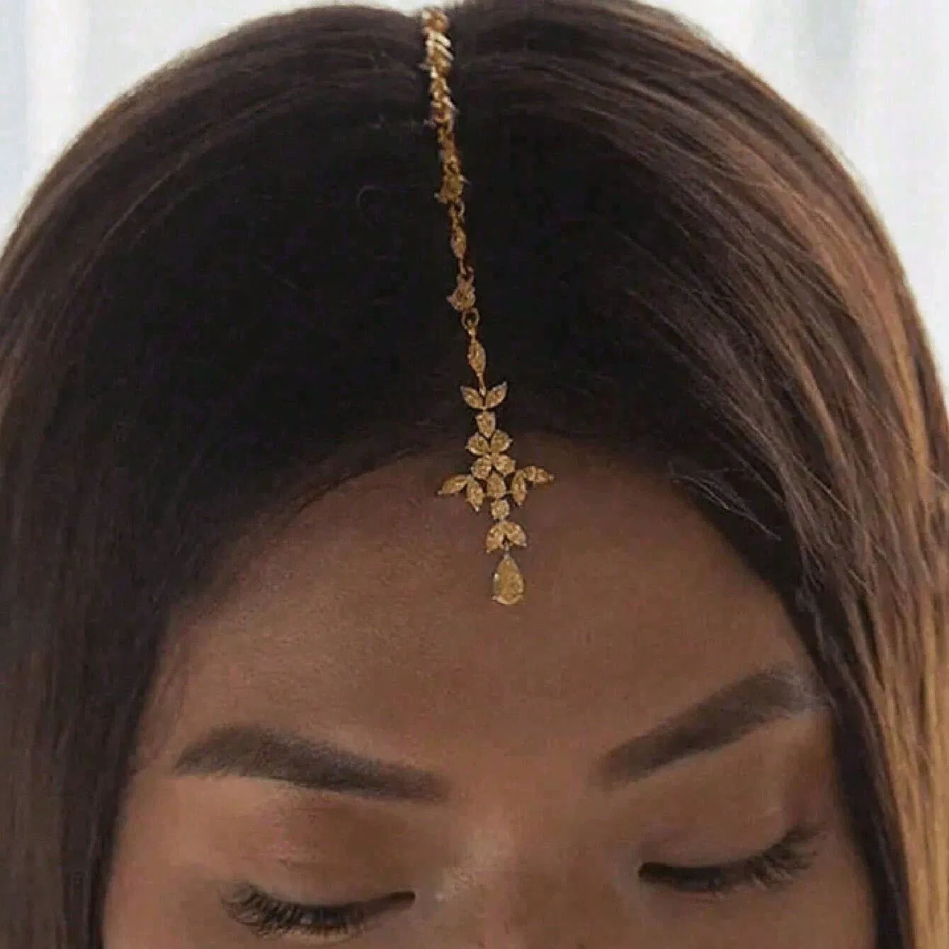 Популярная трансграничная цепочка на лоб с цирконом, высококачественная подвеска в виде капли воды, односоставная клипса, европейские и американские свадебные аксессуары для волос, цепочка для волос