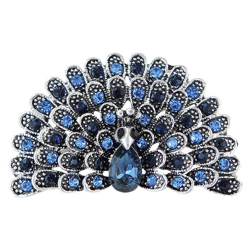 Spilla a forma di pavone con strass in lega retrò alla moda coreana, personalità creativa, abbigliamento da donna, spilla per gioielli_voghion.com