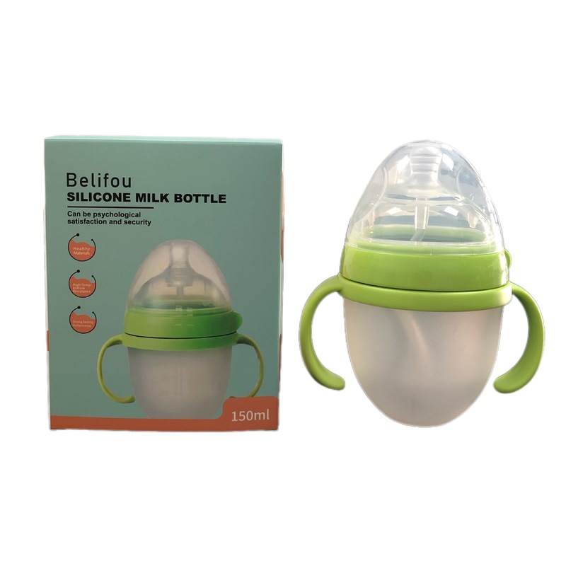 跨境宝宝奶瓶新生婴儿液态硅胶奶瓶Baby silicone feeding bottle|undefined