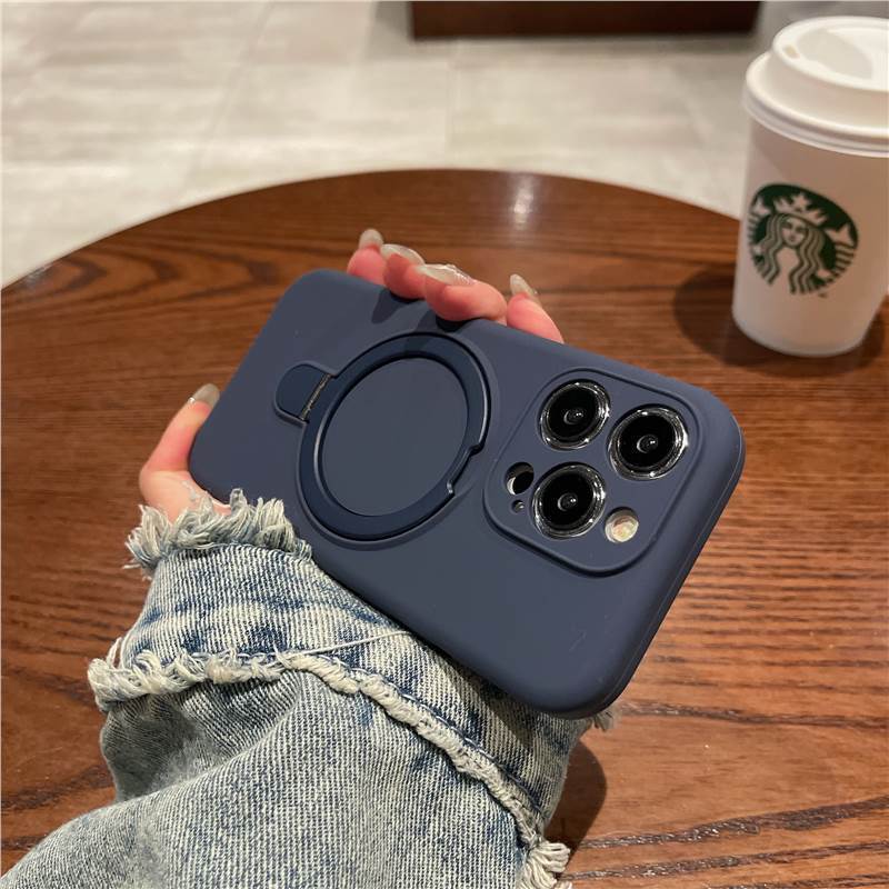 跨境磁吸支架苹果17手机壳iPhone16液态硅胶软超薄15全包12保护套|undefined