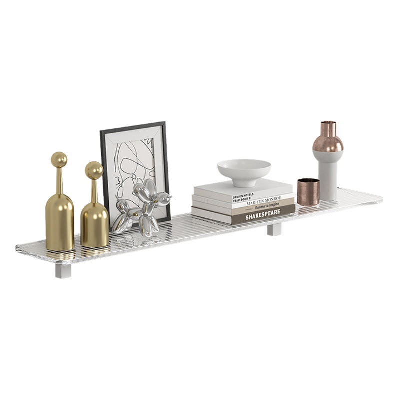 Nórdico simple pared rack de almacenamiento pared salón sofá pared colgante dormitorio acrílico partición rack de almacenamiento