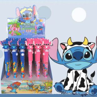 New High-Looking Stitch Cartoon Rotating Pen for Students, Cute Stitch Doudou Gel Pen Gift Decompression Pen
