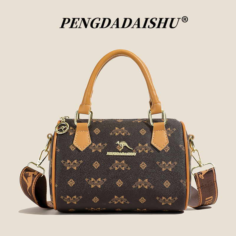 Wholesale Classic Printed Simple and Stylish Boston Bag for Women, Suitable for Commuting and Travel, Special Price Handbag, Shoulder Bag, Versatile
