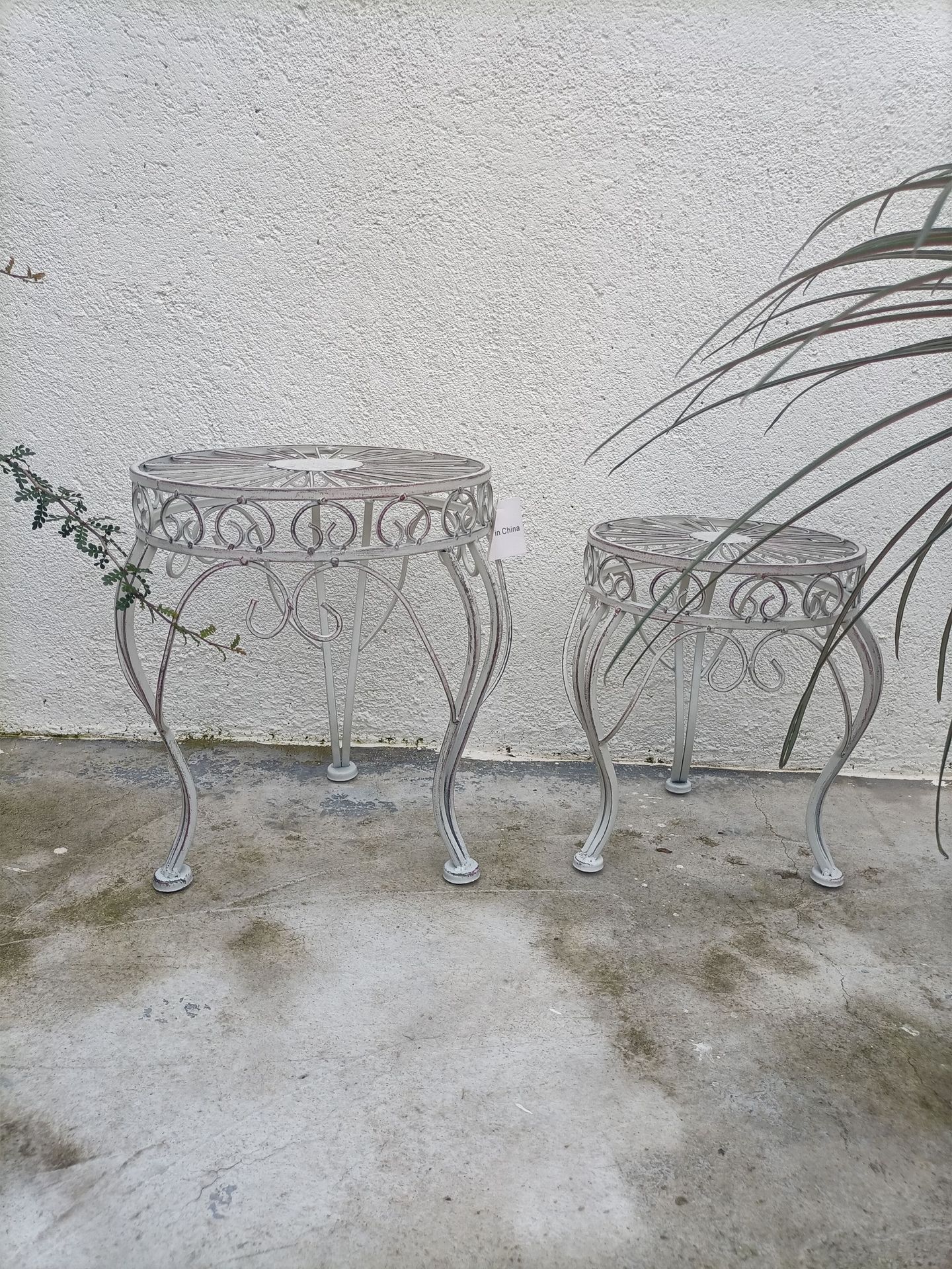 흰색과 오래된.