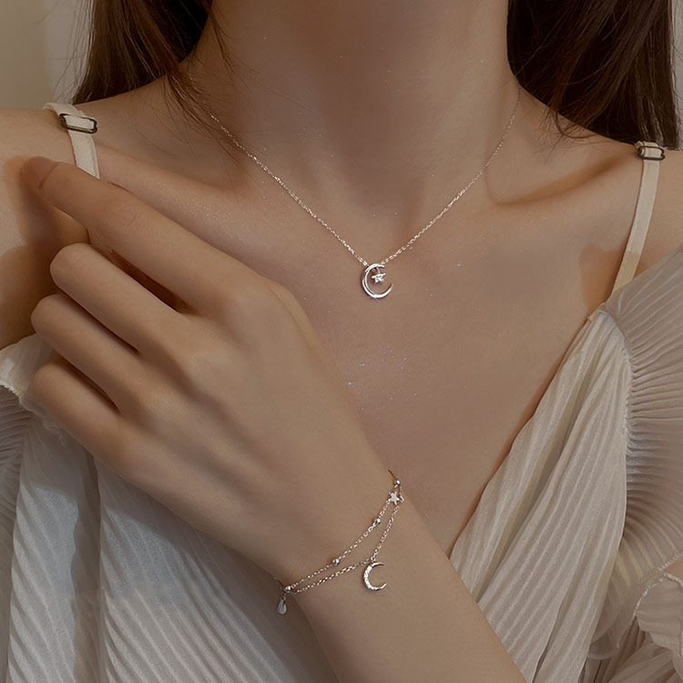 Sunrise Double Layer Star And Moon Bracelet Minimalist Jewellery_voghion.com