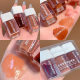Small Square Lip Oil Transparent Lip Honey Glass Lip Lip Gloss Water Gloss for Women Moisturizing and Moisturizing Mirror Lip Oil Doodle Lip