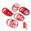 Red elite elastic durable hair rope, 2023 collection, simple and elegant design, bright catchy style