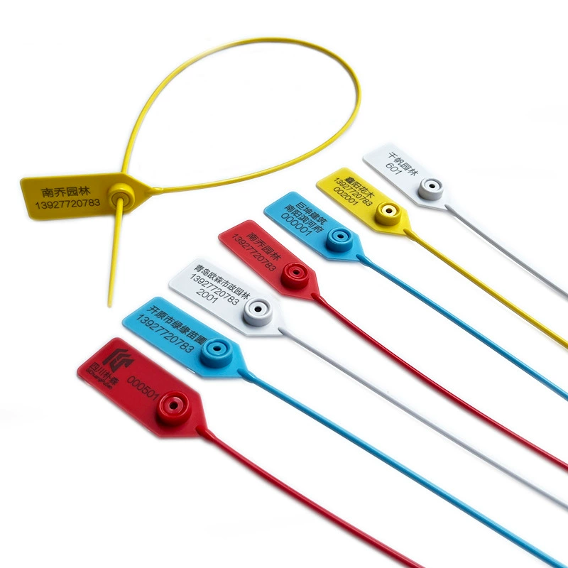 70cm одноразовая пластиковая печать саженец печать вывеска с логистической цементной цементной уплотнением с защитой от подделки этикетки замок