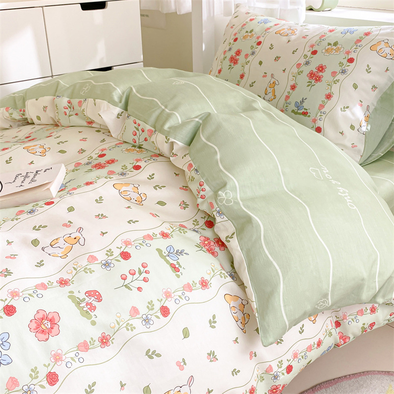 Dormitorio de estudiantes universitarios tres piezas de cama de algodón puro sábanas individuales de algodón cuatro piezas de cama de seis colchones 2025 nuevo