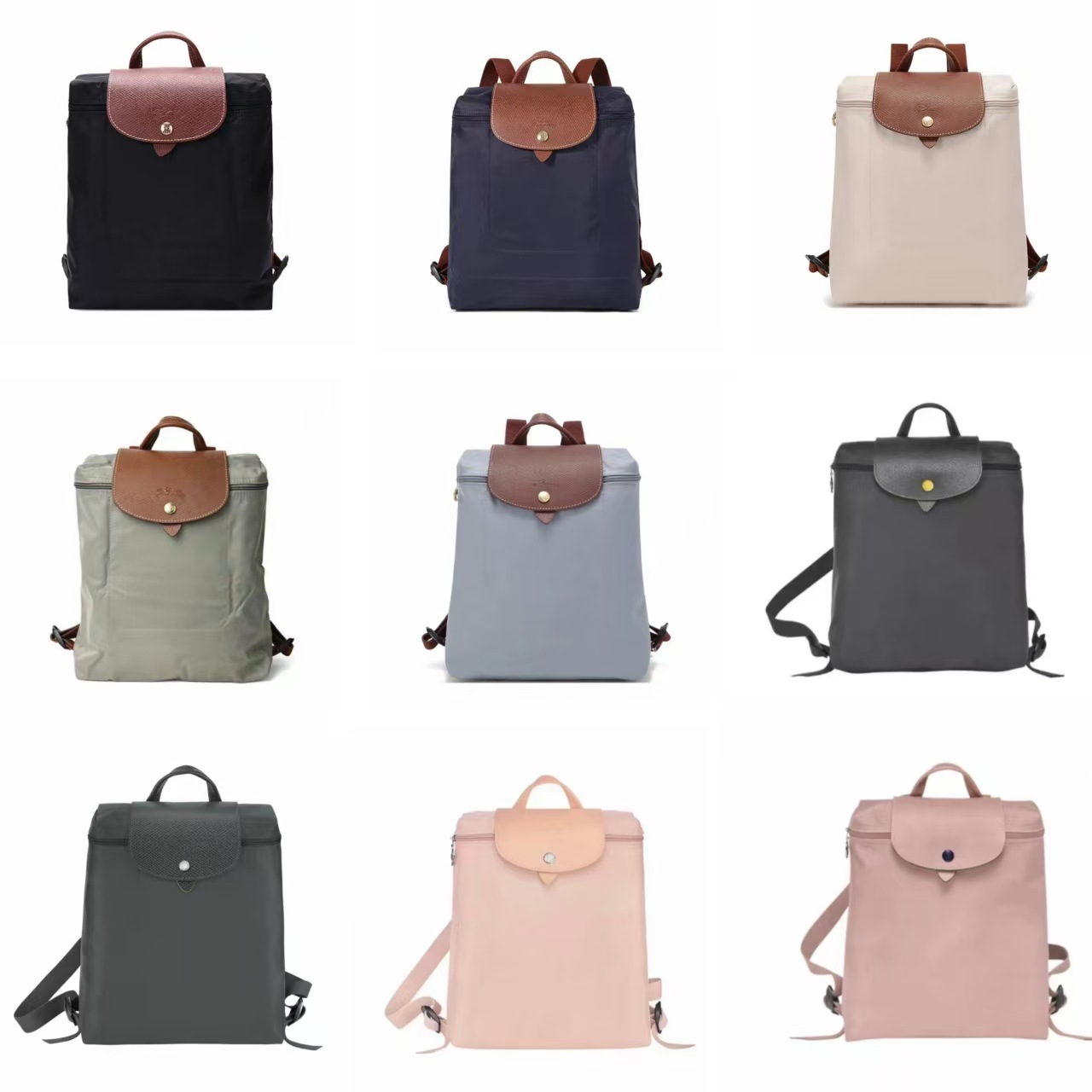 Nylon waterproof capacious folding backpack