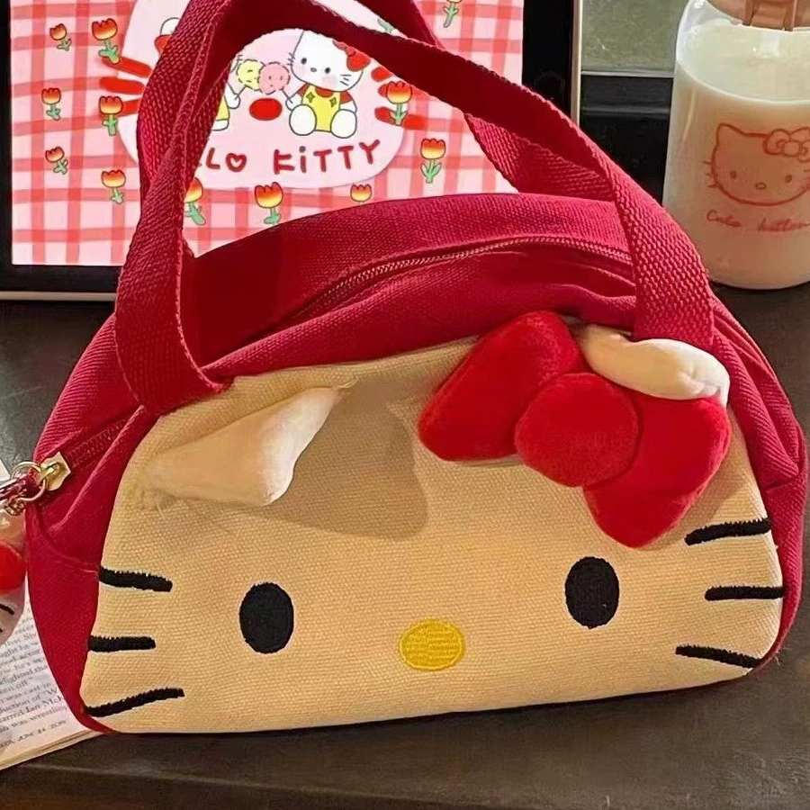 Hello Kitty, милая портативная органайзерная сумка, вместительная дорожная сумка, косметичка, сумка через плечо