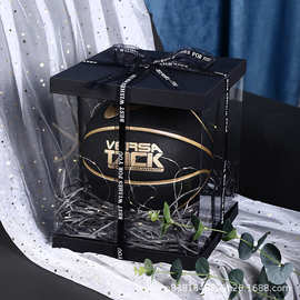 ins风篮球礼物盒透明正方形生日礼品盒老客户复购专用链接