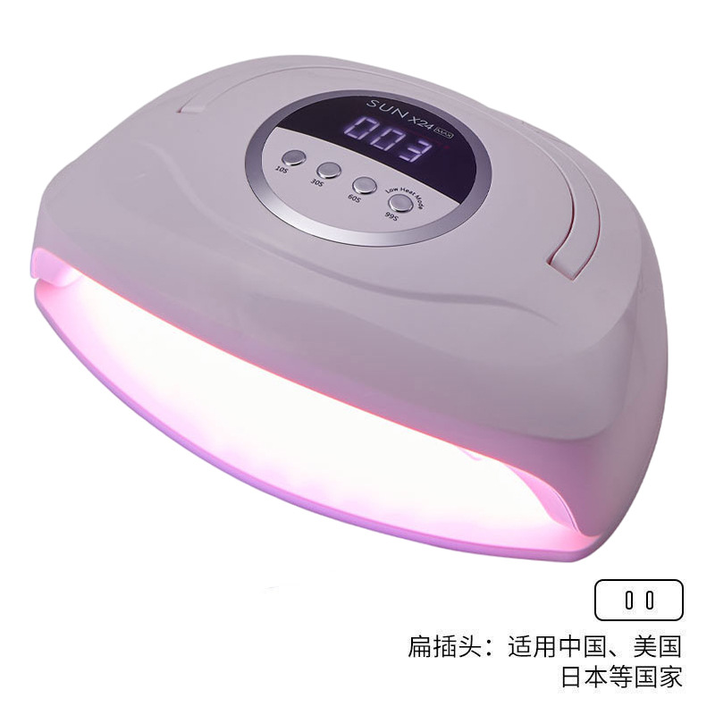 Lámpara de manicura transfronteriza de alta potencia, secado rápido, gran capacidad de pegamento de vinilo, lámpara de fototerapia, portátil, luz roja para manicuras