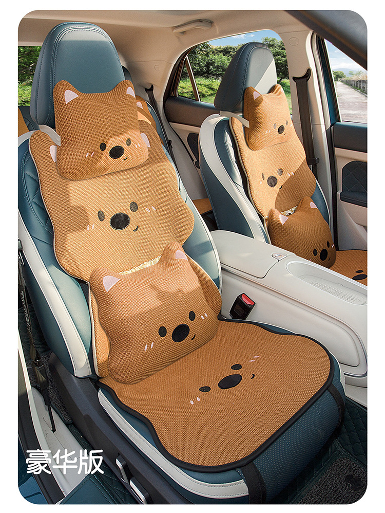 Suitable for Xpeng Monam03 Qin Plus Mg4 Song Pro Car Seat Cushion Half-Pack Cartoon Breathable Seat Cushion