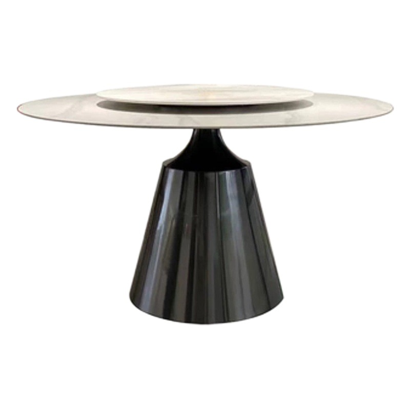 Pandora Rock placa mesa de comedor y silla combinación italiano minimalista Luz de lujo hogar pequeño apartamento moderno minimalista mesa giratoria mesa de comedor
