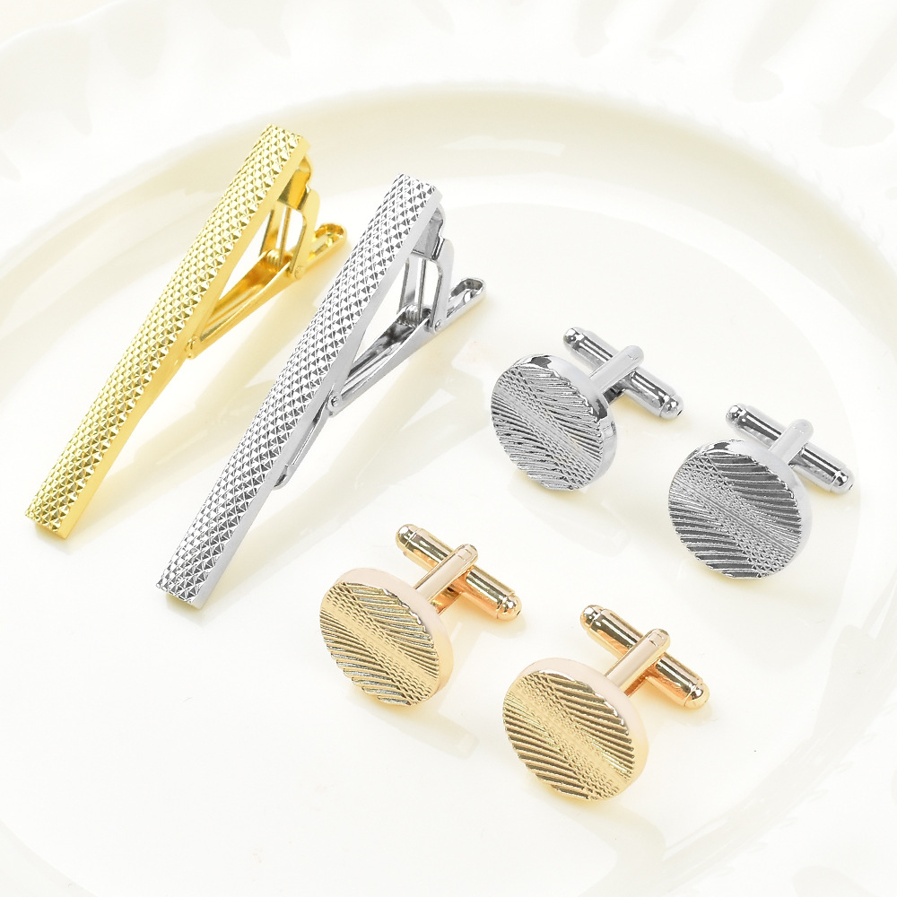 Amazon Niche Creative New French Electroplated Cufflinks Men's Business Suit Shirt Cufflinks Ready for Sale