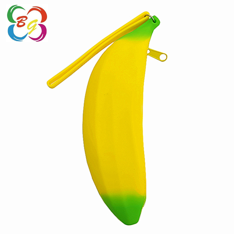Bolso de cambio de banana, bolsa de cremallera portátil, bolsa de almacenamiento de cable de datos de auriculares, bolsa de lápiz portátil, bolsa de papelería