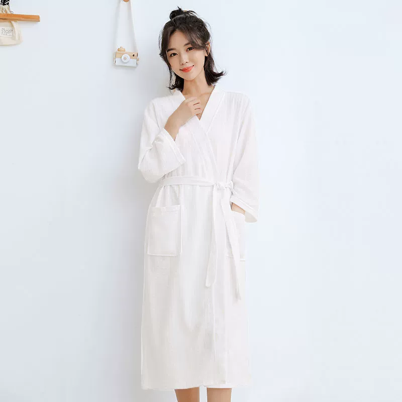 Long autumn thin bathrobe for beloved, summer pijama, plus size