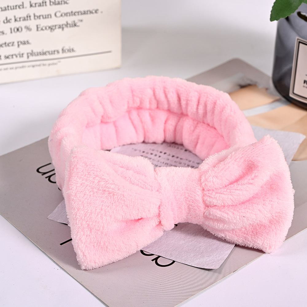 Transfronterizo lindo arco grande cinturón de pelo femenino versión coreana de lavado banda de pelo toallitas con diadema de Corea del Sur