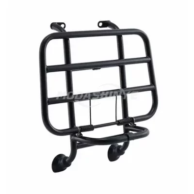 Motorcycle bumper: foot pad, protective bar, rear - original-factory-black-front-luggage-rack