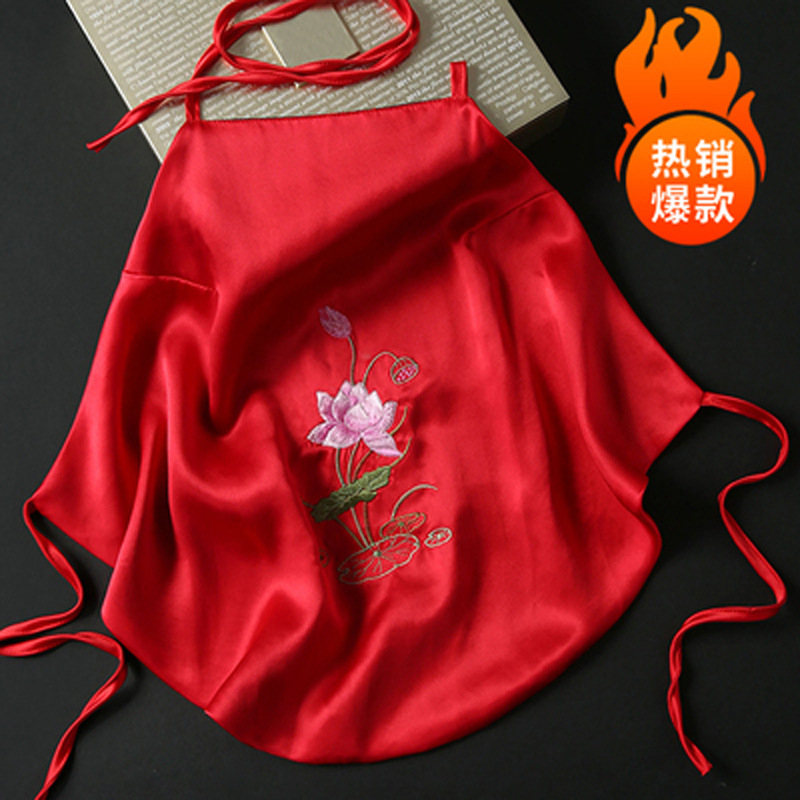 Mulberry Silk Bellyband Sun Back Belly Protection Comfortable New Chinese Silk Antique Pajamas Adult Palace Underwear for Women