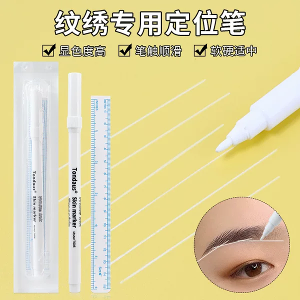 Tattoo Skin Positioning Pen, Marking Pen for Precise Positioning, Marker Pen, Water-Based Pen, Disposable Marking Pen