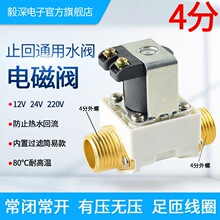水管电磁开关阀饮水机12v电阀24v控制阀220v放水阀开水器线圈常闭