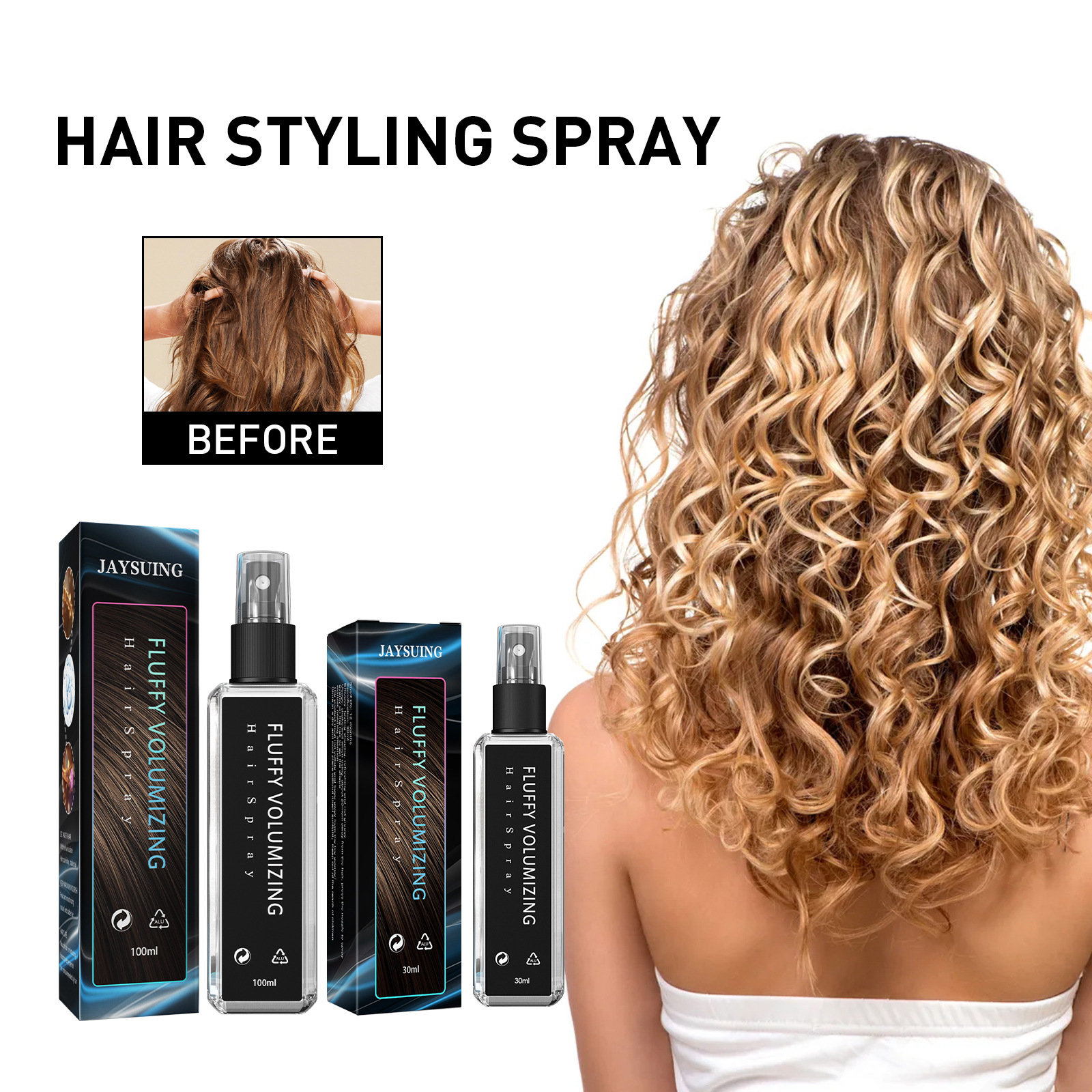 Jaysuing hair styling spray hair styling moisturizing and long…