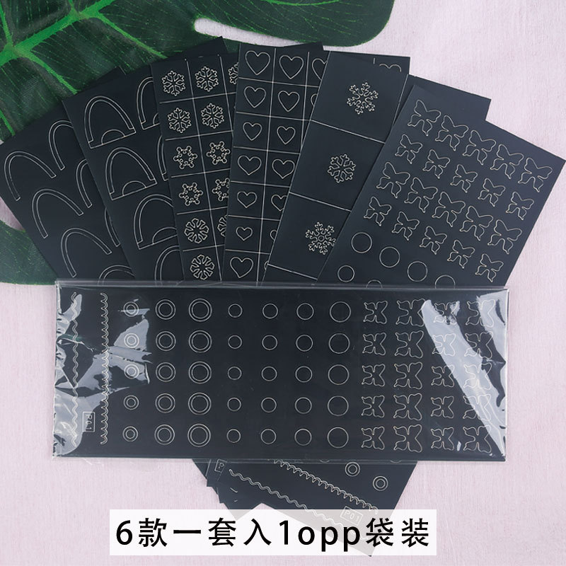 Nueva pegatina de inyección de tinta de uñas estilo japonés amor mariposa oso WW8001 línea de estampado de leopardo pegatinas de uñas calientes