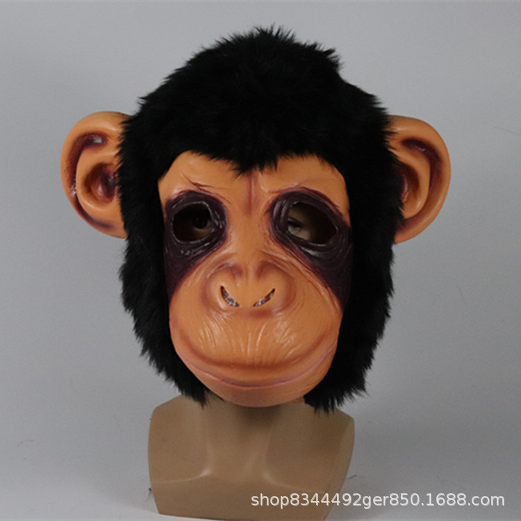Pequeño gorila máscara mono sombrerería grandes orejas mono gorila divertido de Halloween lindo accesorios de rendimiento