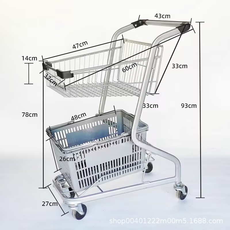 Carrito de compras de supermercado nuevo multifuncional carrito de compras carrito de compras doméstico propiedad carrito de compras almacén de carritos de manejo de camiones