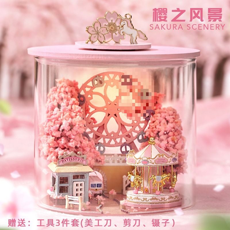 コテージドリームボトル手組み立てハウスシーンモデルハリーポッターマジックコテージ誕生日プレゼント女性木製