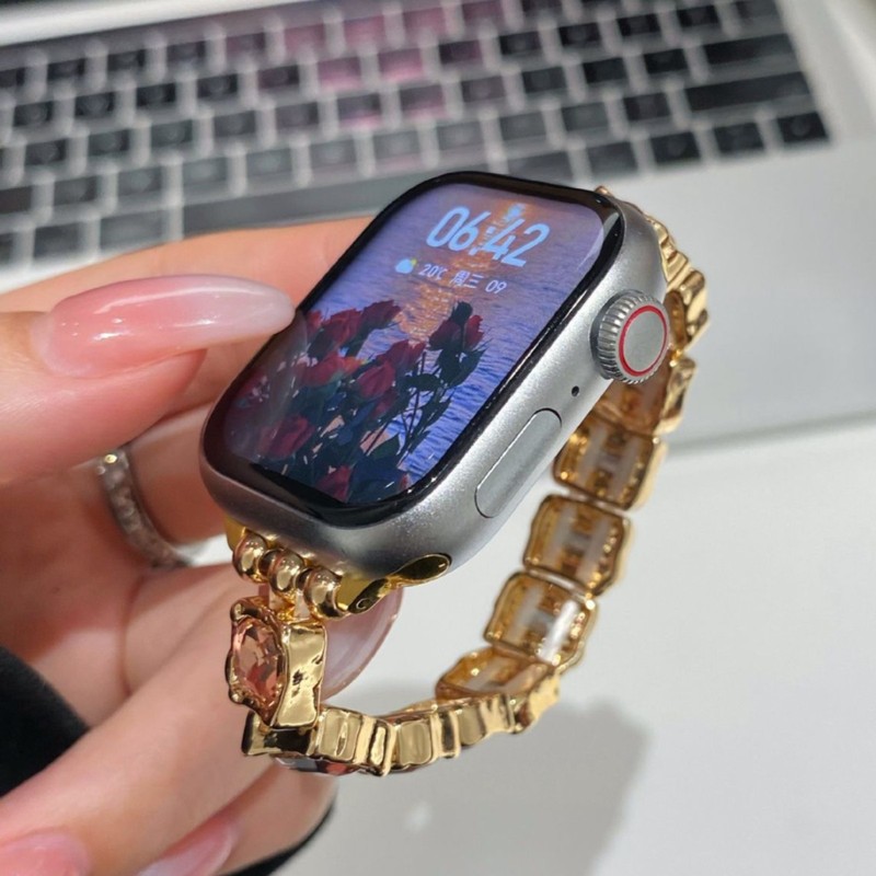清雅手串表带适用于苹果Apple手表iwatch10/987654321SE手表带|undefined