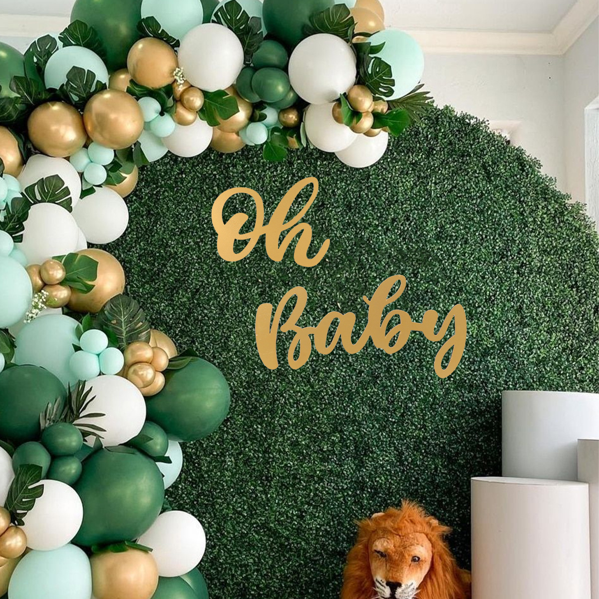 Romántico Tanabata Oh Baby Decoración de madera Día de San Valentín Propuesta sorpresa Diseño de escena Atmósfera Accesorios de tiro