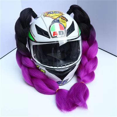 Motosiklet dəbilqələri Decorations for Women, Motorcycle - black-gradient-purple