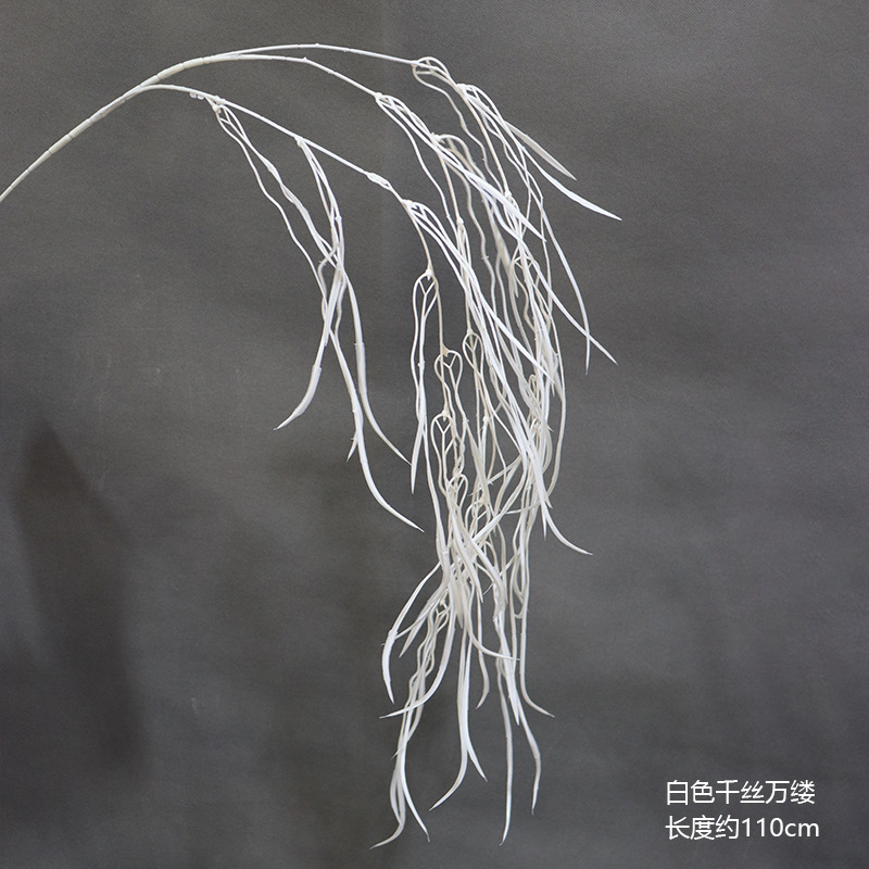 Material de flor de boda blanco brumoso artificial Misty Wedding Hall decoración camino plomo arreglo de flores techo flor artificial Flor de plástico