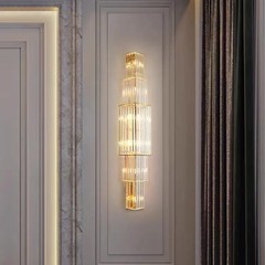 後現代の軽い豪華な水晶の壁の明かりの客間の背景の壁の明かりのホテルの宴会の明かりの複式の階段の明かりの寝室のベッドのヘッドライト