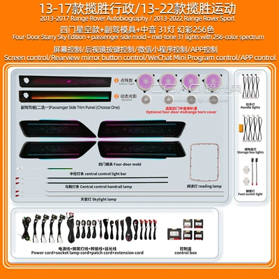 Light 64-Color Phantom Dynamic — Panel (Dashboard) işıqlandırması - 13-17-range-rover-executive13-22-sportsfour-door-starry-skymidrange31-lights-symphony-256-colors