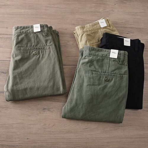Workwear pants for men, suitable for spring and autumn, straight-leg work pants, loose, stain-resistant, wear-resistant, plus-size protective work pants