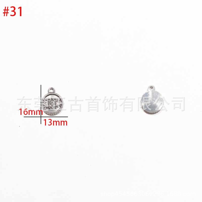 クロスボーダー悪魔の目ペンダントステンレス鋼 diy アクセサリーネックレスキーホルダーペンダントアイドリップオイルアクセサリーメーカー|undefined