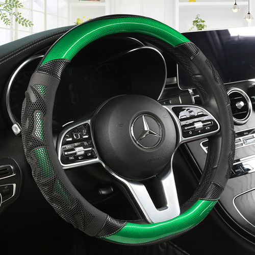 Factory-made Car Accessory Steering Wheel Cover Silicone Carbon Fiber All-Season Multicolor Non-Slip Handle Cover