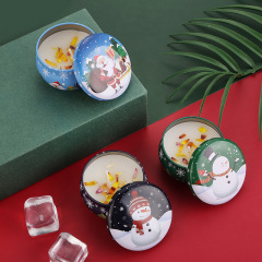 アロマキャンドル 缶詰ソイワックス お土産 プチギフト 冬 クリスマス アロマドライフラワーアロマキャンドル