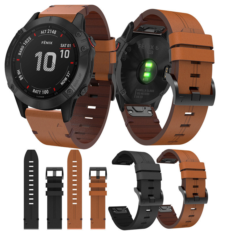 Suitable for Jiaming fenix7X leather needle and thread strap fenix6X flying time 3HR quick release 20/22/26mm