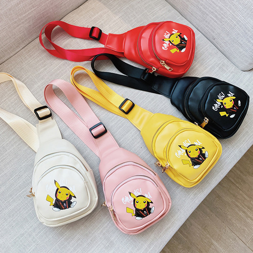 2024 Korean version of children's bag fashionable boys and girls chest bag cute cartoon children's shoulder bag casual baby crossbody bag